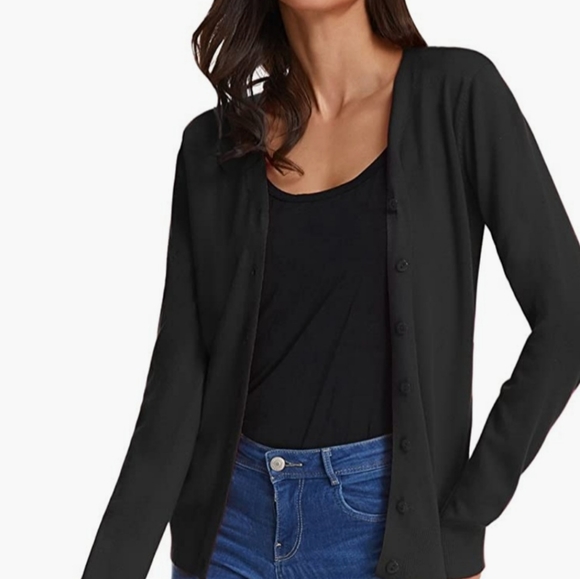 Black long sleeve cardigan - Picture 1 of 1